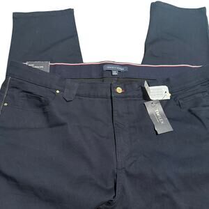 Tommy Hilfiger Waverly Skinny Ankle Pants, Navy Blue, Women's Plus Size 24W, NWT